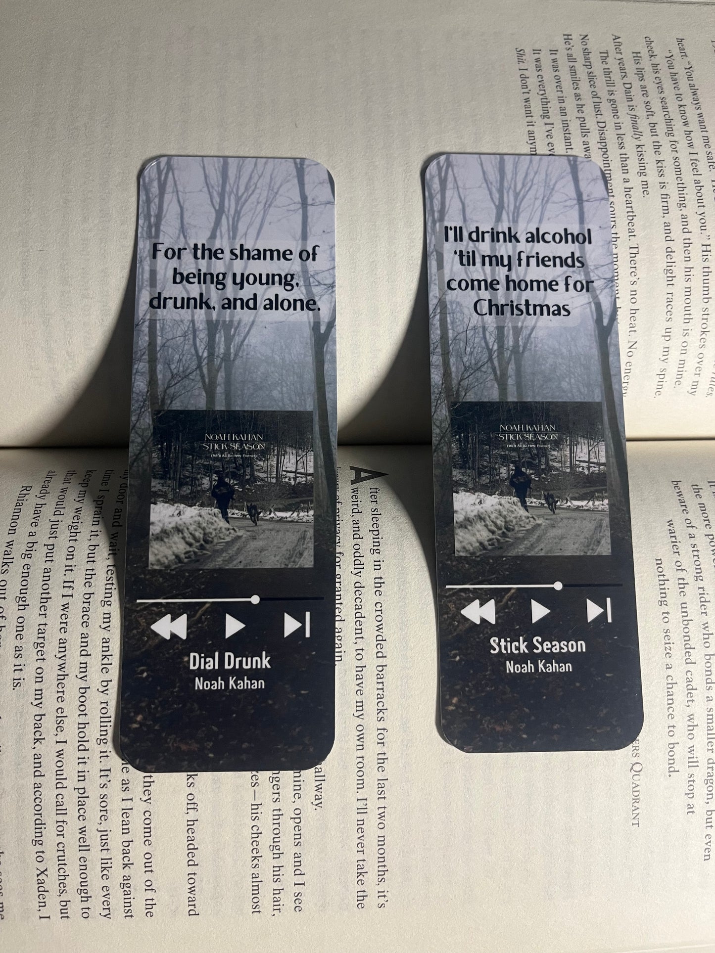 Noah Kahan Song Bookmark