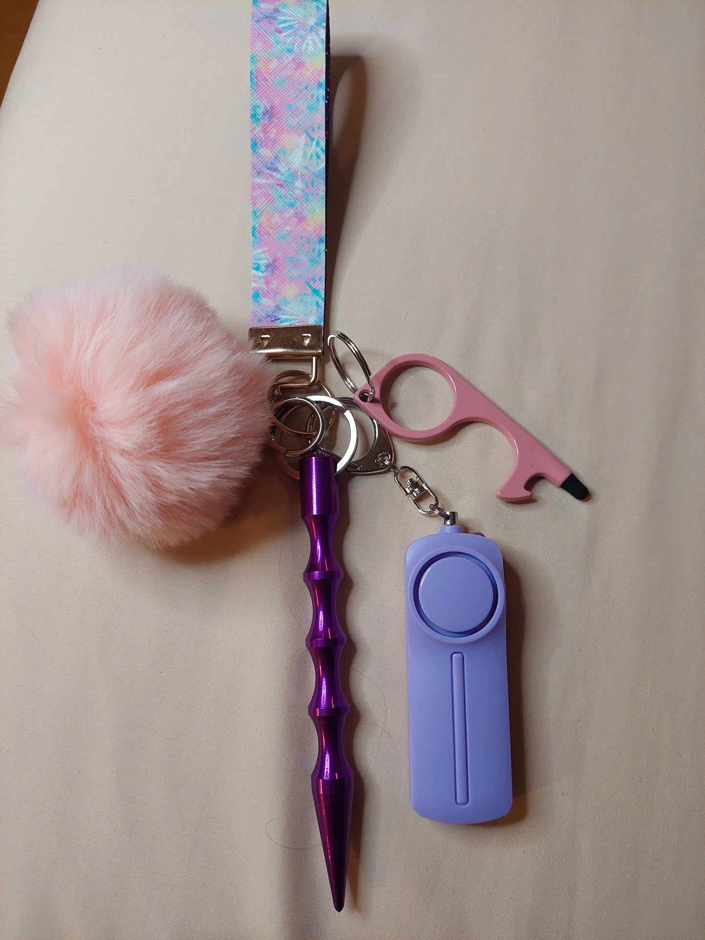 Tye-Dye Themed Safety Keychain | Self Defense Keychain