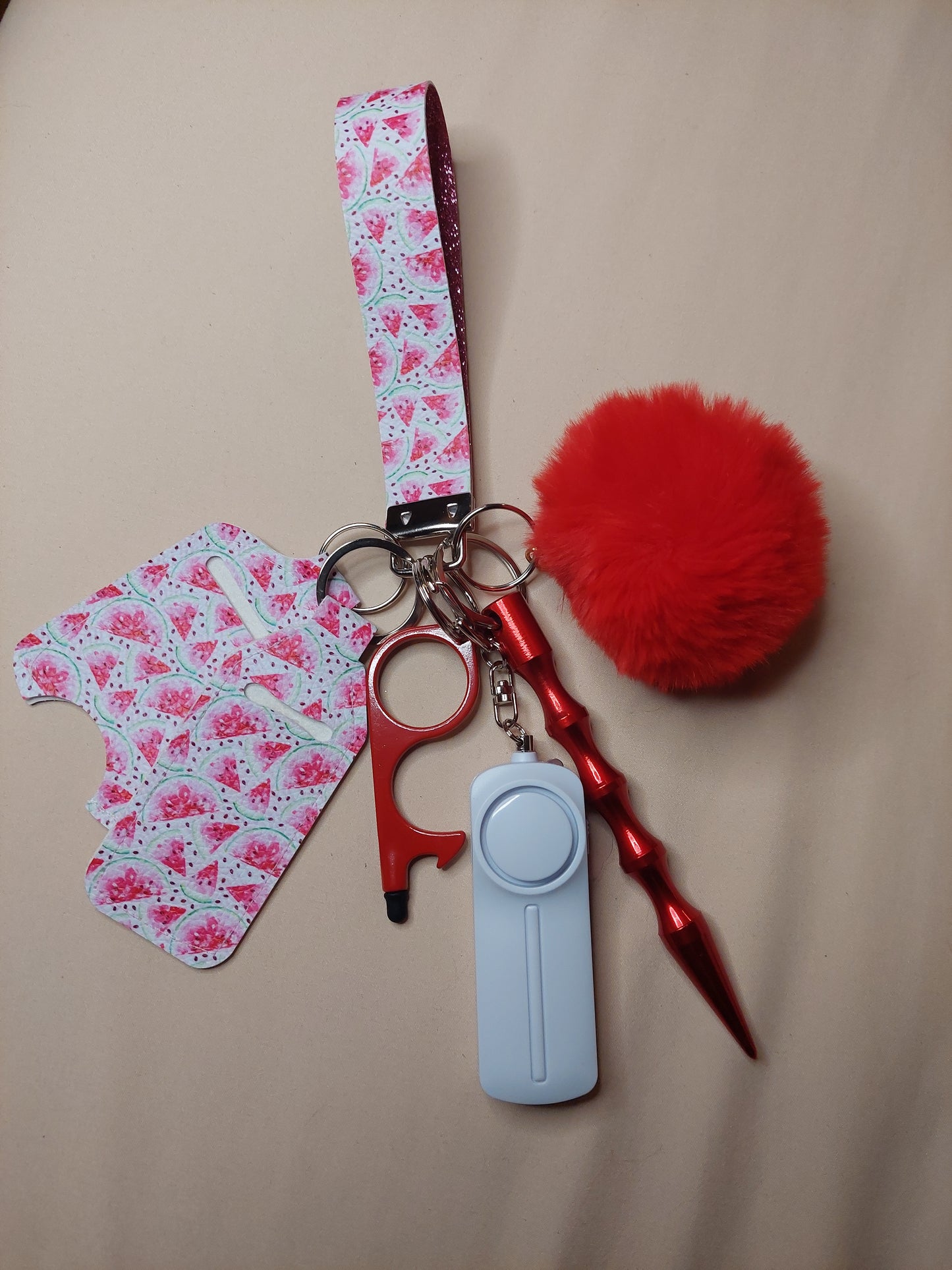 Watermelon Themed Safety Keychain | Self Defense Keychain