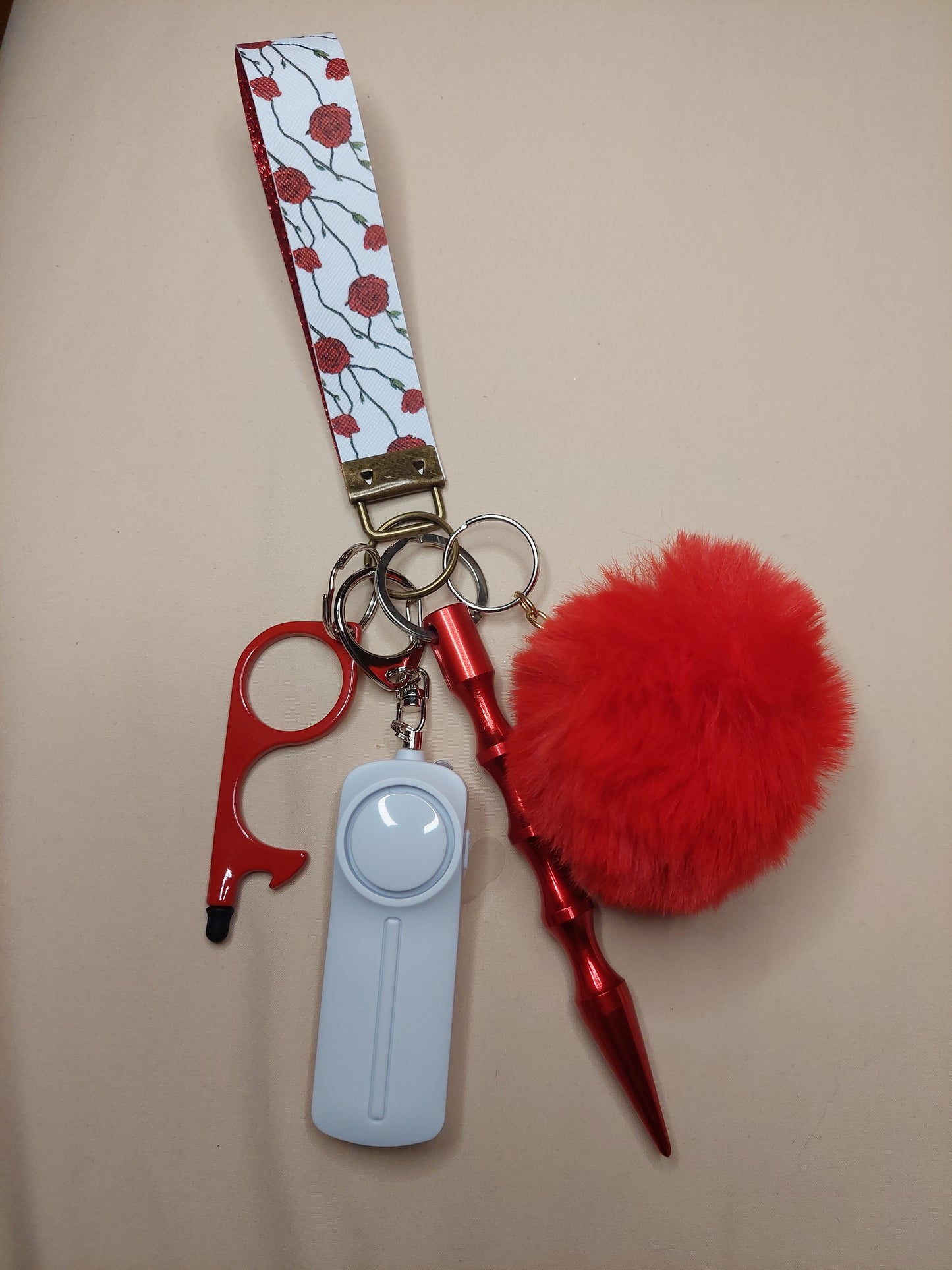 Rose Themed Safety Keychain | Self Defense Keychain
