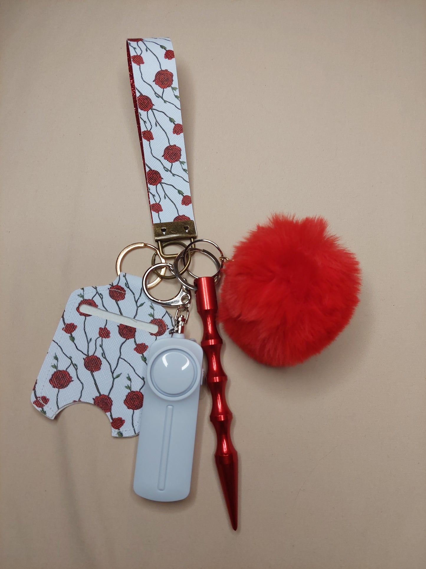 Rose Themed Safety Keychain | Self Defense Keychain