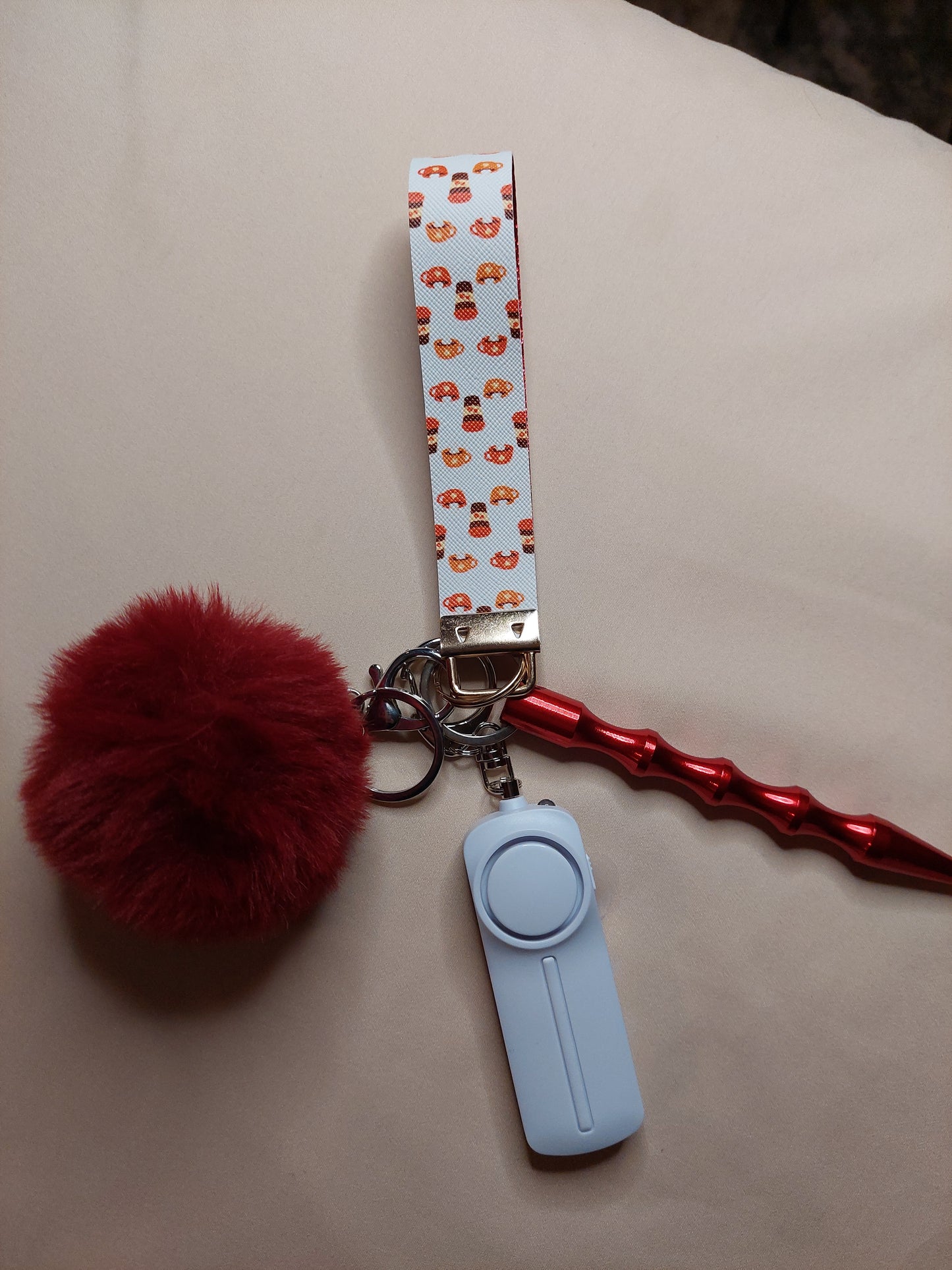 Pumpkin Spice Latte Themed Safety Keychain | Self Defense Keychain | Halloween