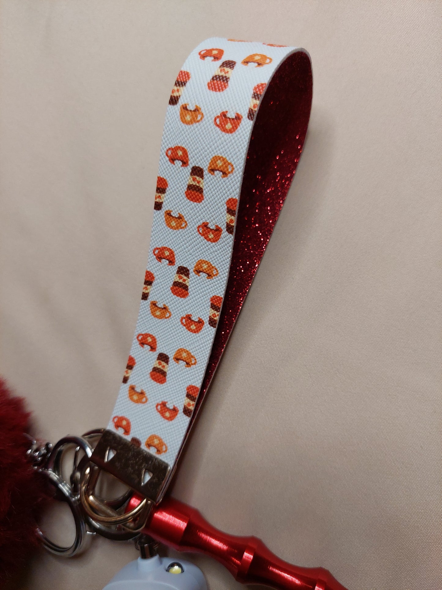 Pumpkin Spice Latte Themed Safety Keychain | Self Defense Keychain | Halloween
