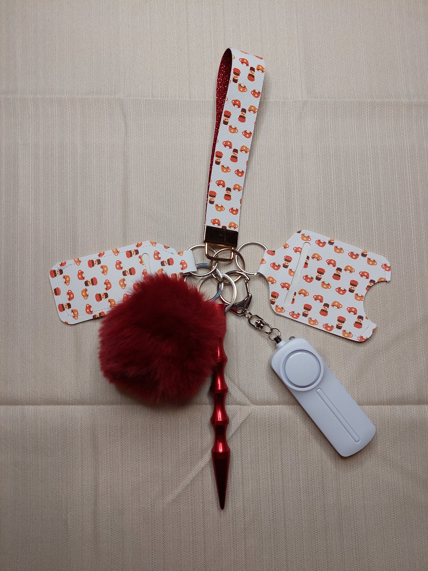 Pumpkin Spice Latte Themed Safety Keychain | Self Defense Keychain | Halloween