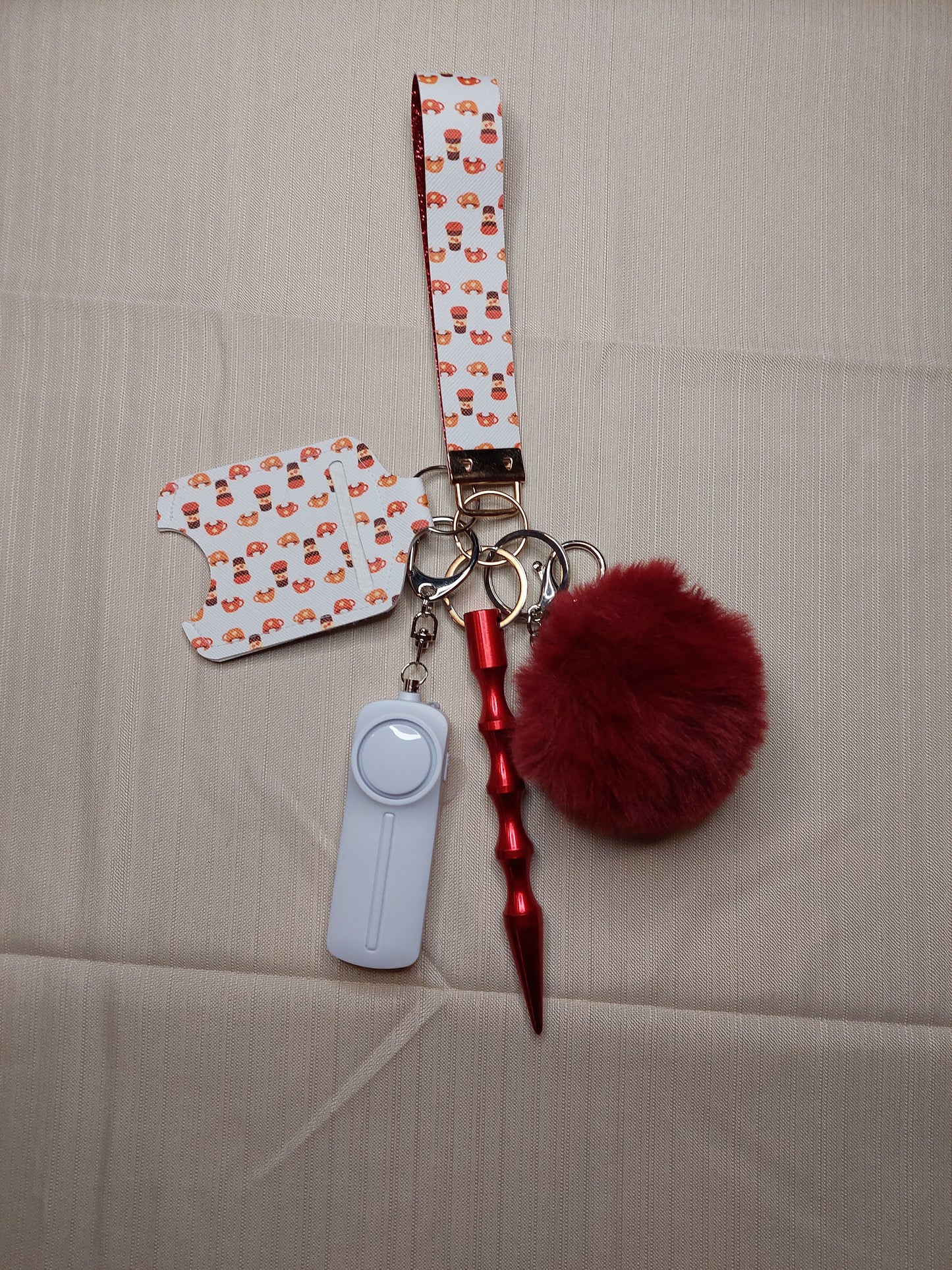Pumpkin Spice Latte Themed Safety Keychain | Self Defense Keychain | Halloween