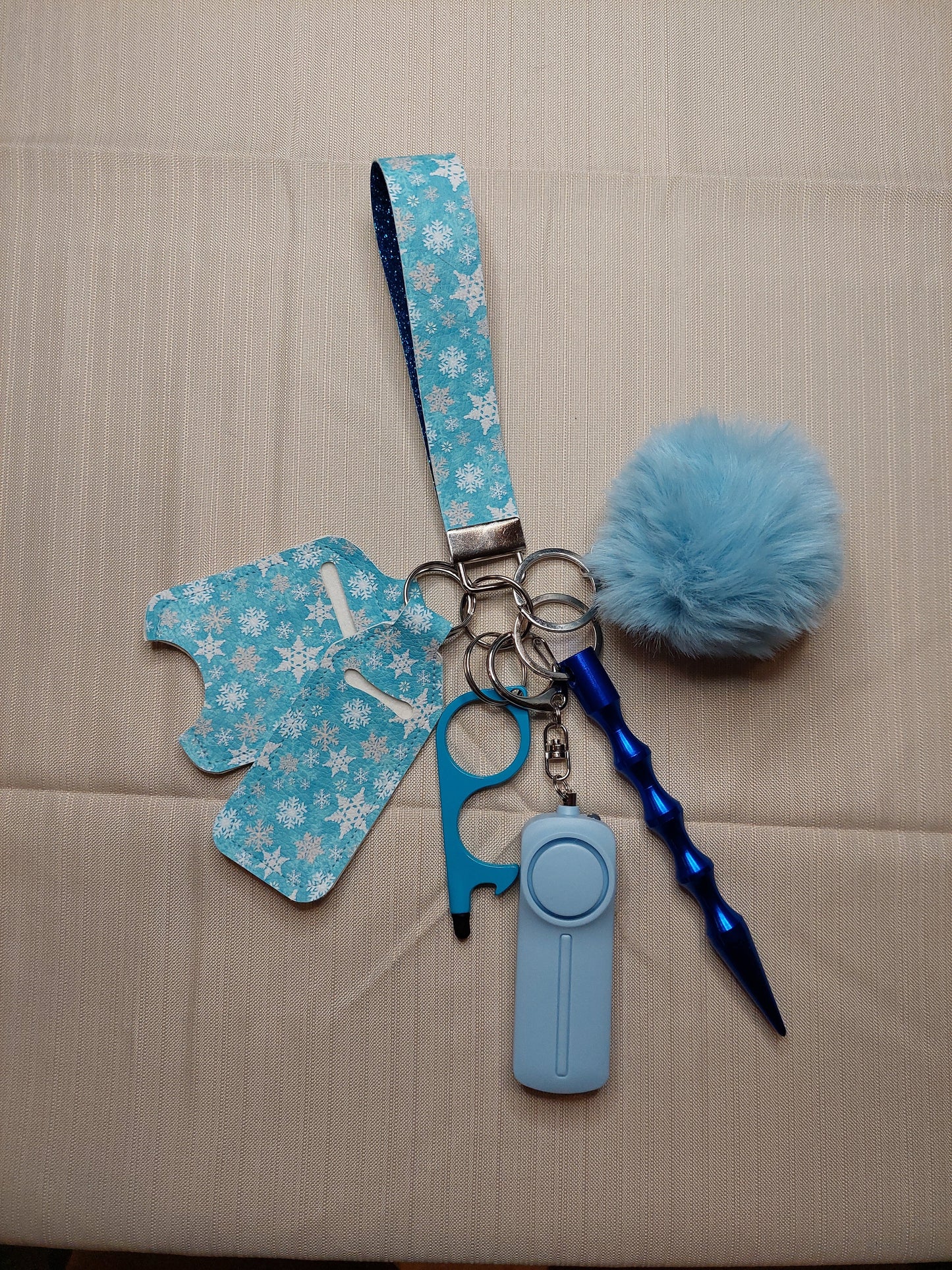 Snowflake Themed Safety Keychain | Self Defense Keychain | Holiday