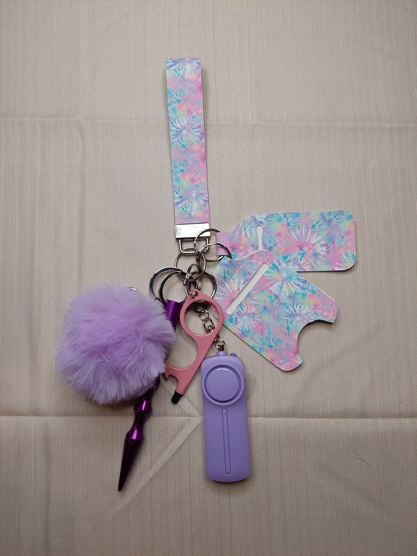 Tye-Dye Themed Safety Keychain | Self Defense Keychain