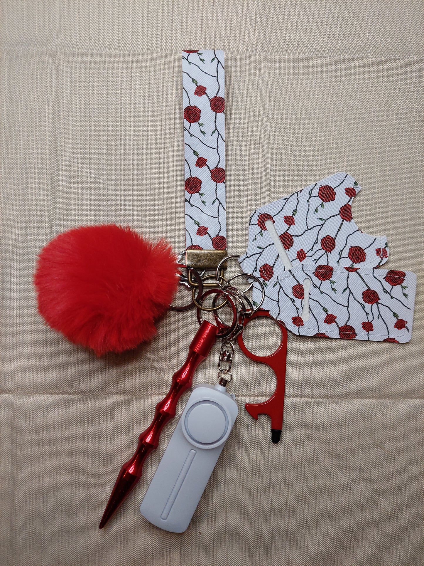 Rose Themed Safety Keychain | Self Defense Keychain