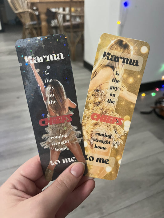 Taylor Swift x Chiefs x Karma Bookmark