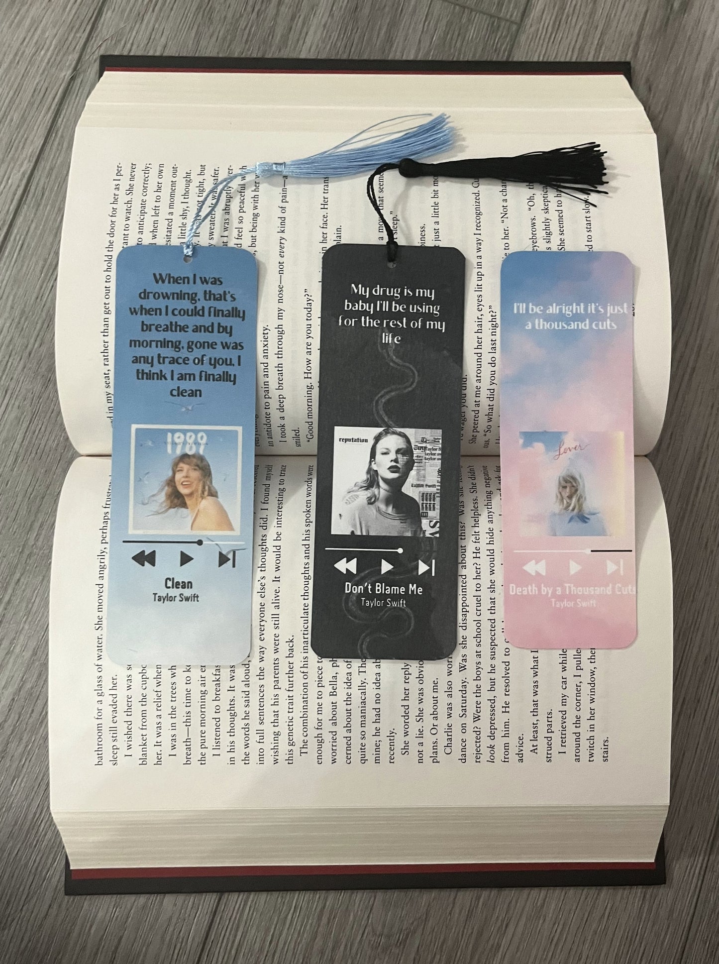 Taylor Swift Song Bookmark
