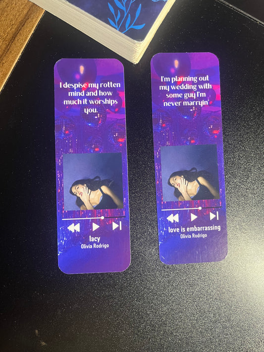 Olivia Rodrigo Song Bookmark