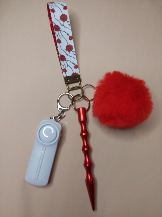 Rose Themed Safety Keychain | Self Defense Keychain