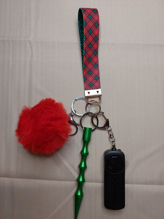 Tartan Themed Safety Keychain | Self Defense Keychain | Holiday